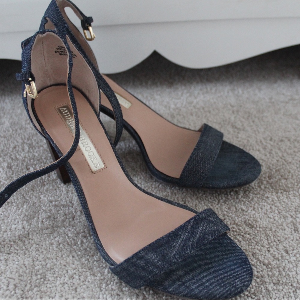 Denim Heels (Open-Toed)